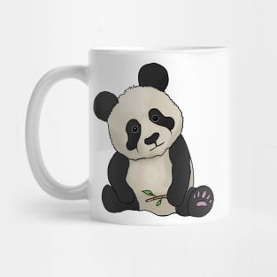 Cute Panda hand drawn sad face bamboo Mug